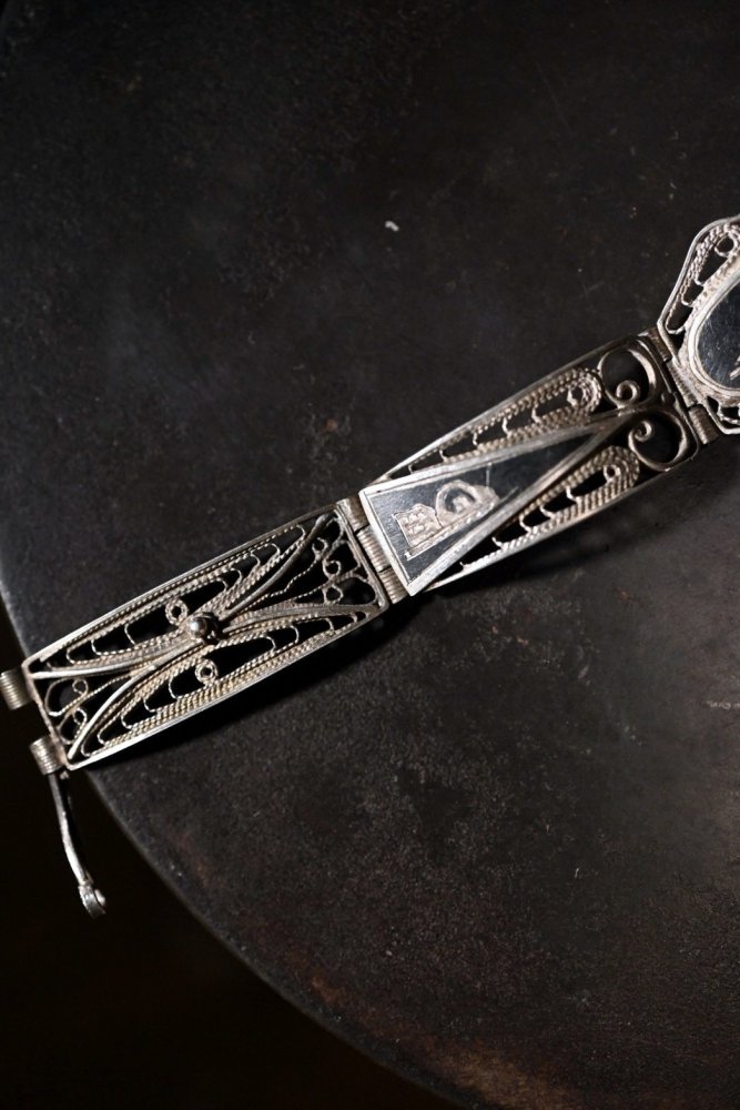 1940's filigree souvenir bracelet