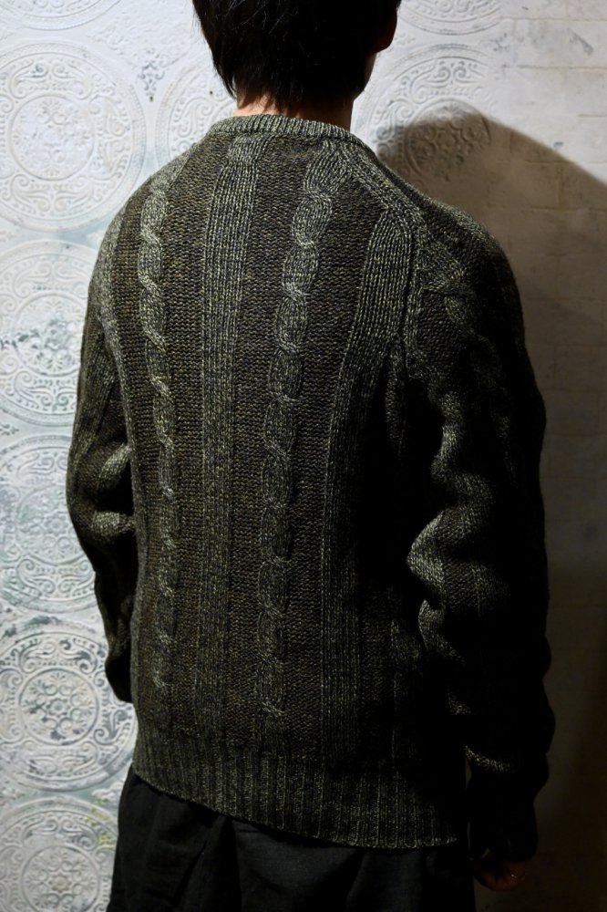 England 1960's wool cable sweater