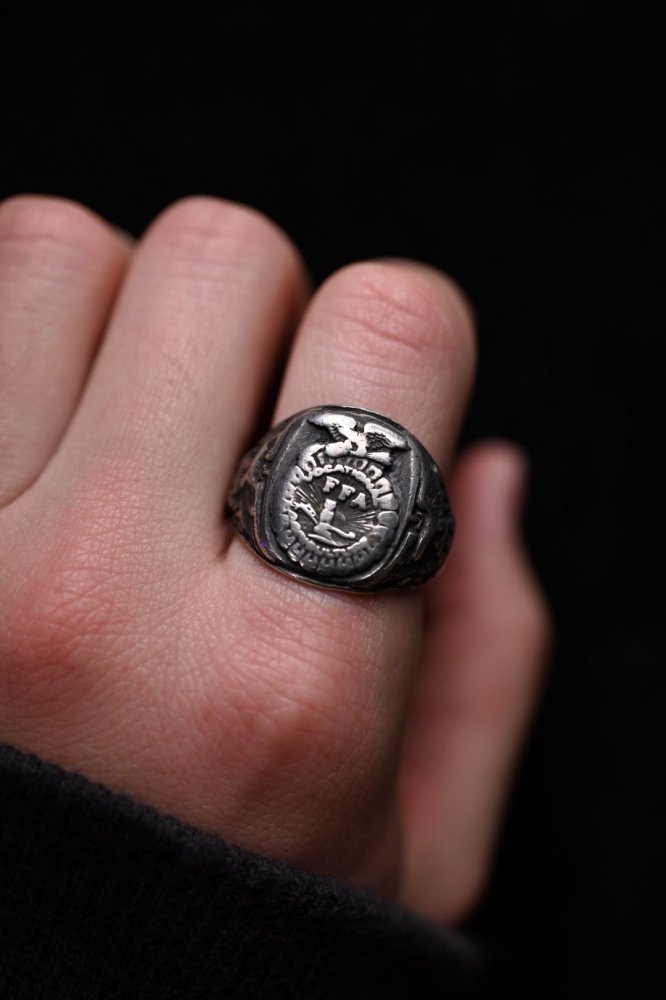 Mid 20th "FFA" heavy silver ring