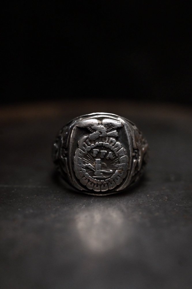 Mid 20th "FFA" heavy silver ring