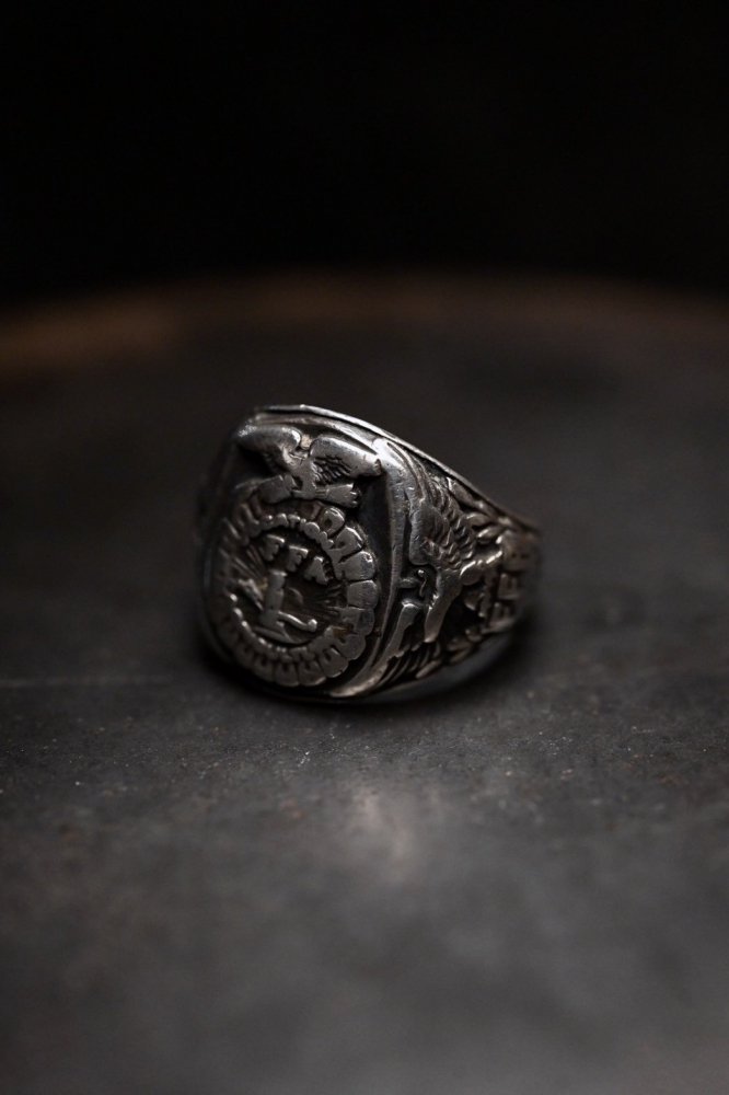 Mid 20th "FFA" heavy silver ring