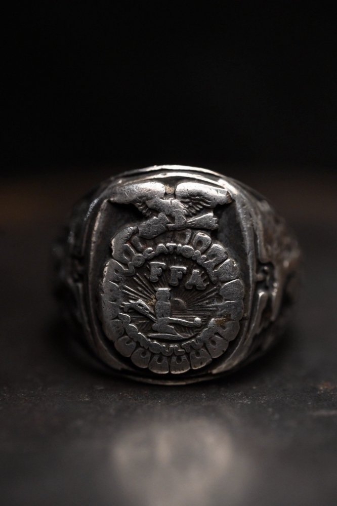 Mid 20th "FFA" heavy silver ring