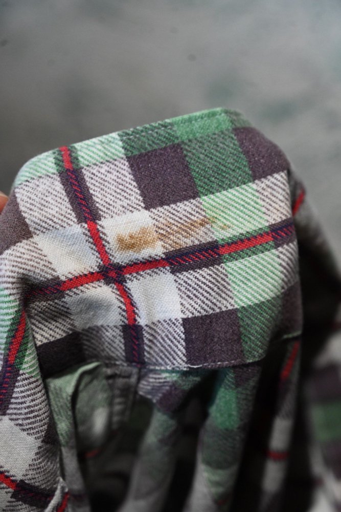 us 1960'~ "Sussex" cotton flannel shirt