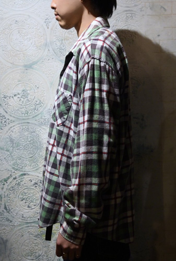 us 1960'~ "Sussex" cotton flannel shirt