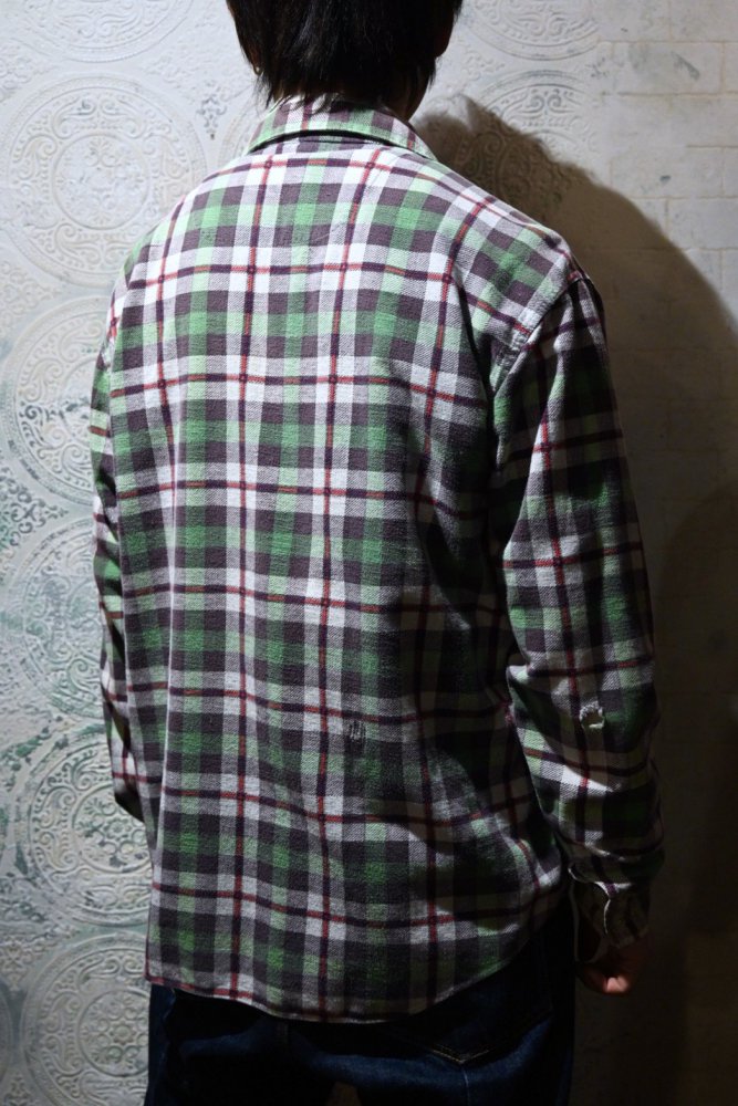 us 1960'~ "Sussex" cotton flannel shirt