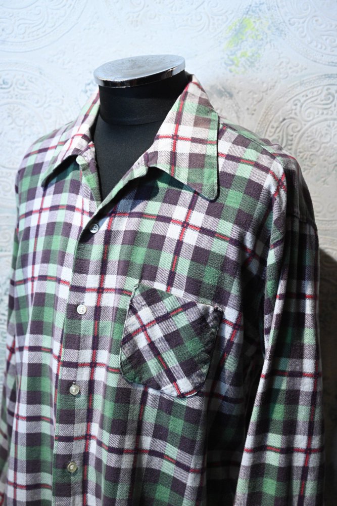 us 1960'~ "Sussex" cotton flannel shirt