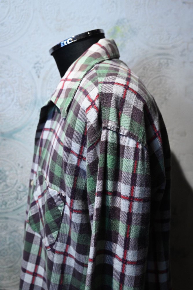 us 1960'~ "Sussex" cotton flannel shirt