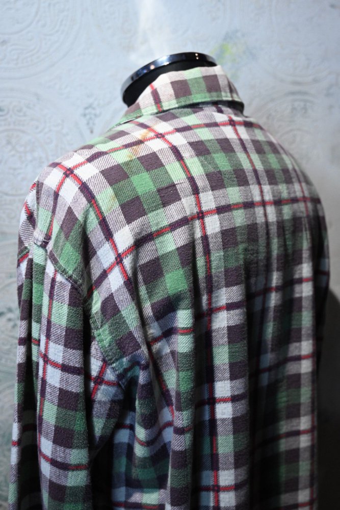 us 1960'~ "Sussex" cotton flannel shirt