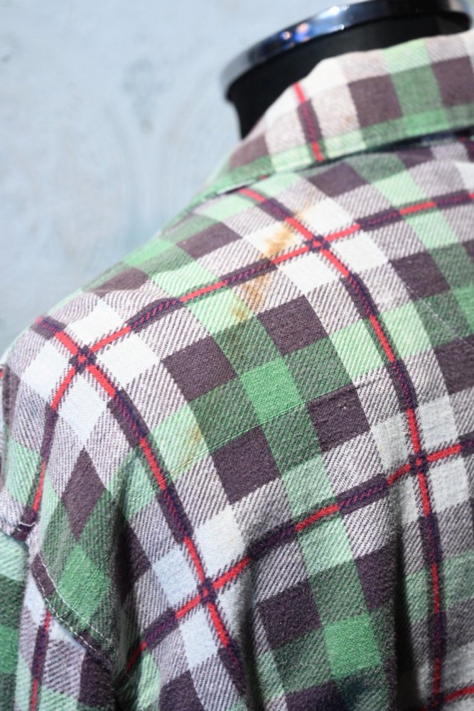 us 1960'~ "Sussex" cotton flannel shirt