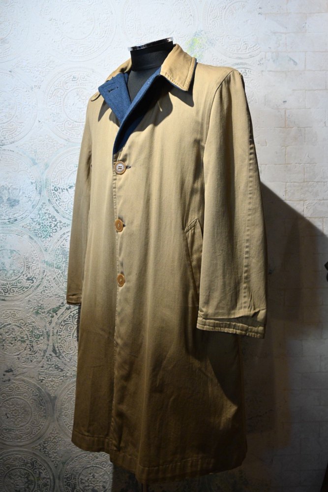 us 1960's cotton  wool reversible coat