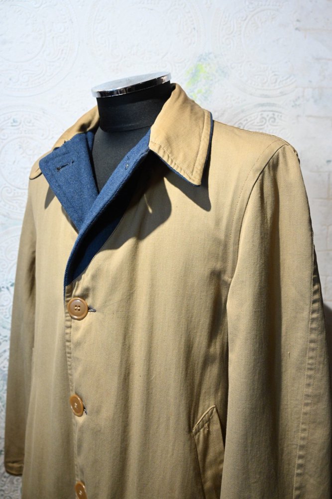 us 1960's cotton  wool reversible coat