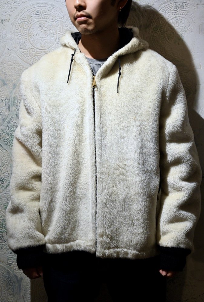 us 1960's~ boa  nylon reversible parka