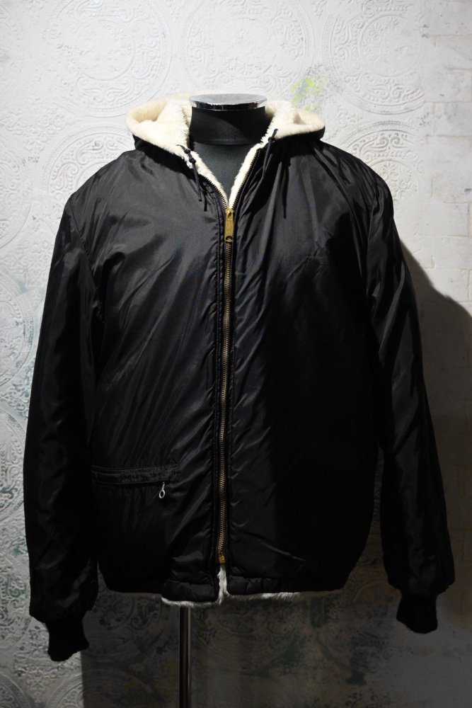 us 1960's~ boa  nylon reversible parka