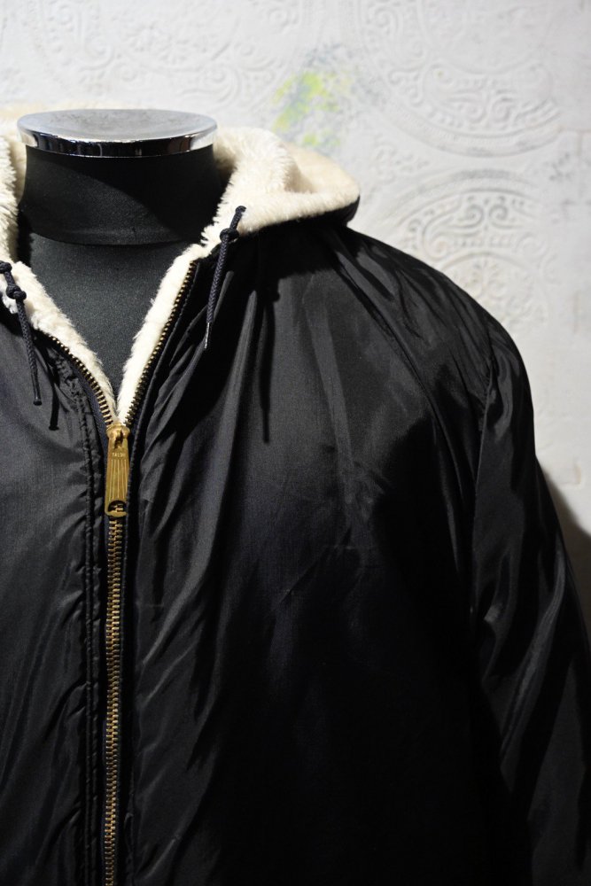 us 1960's~ boa  nylon reversible parka