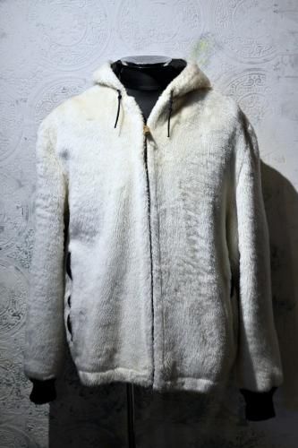 us 1960's~ boa  nylon reversible parka