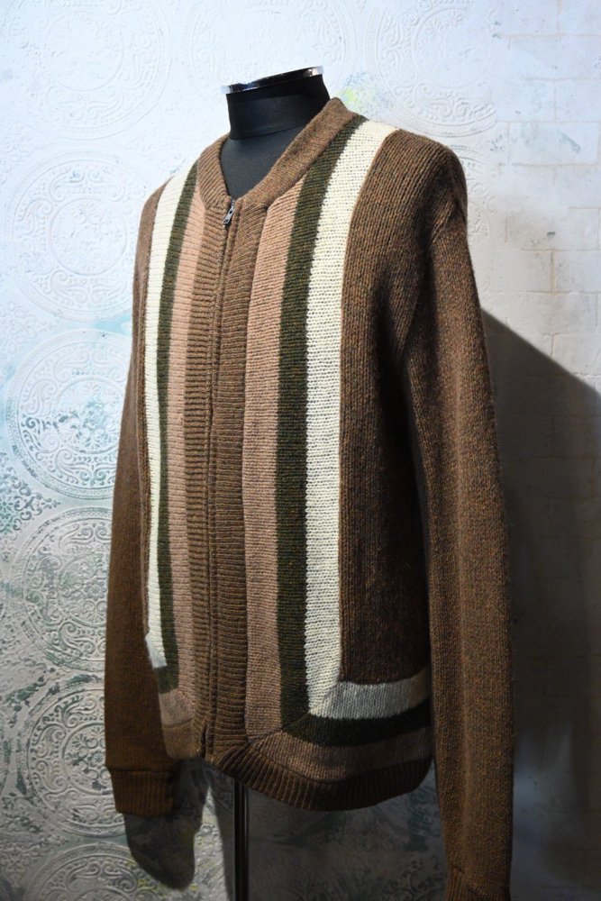 us 1960's wool zip up cardigan