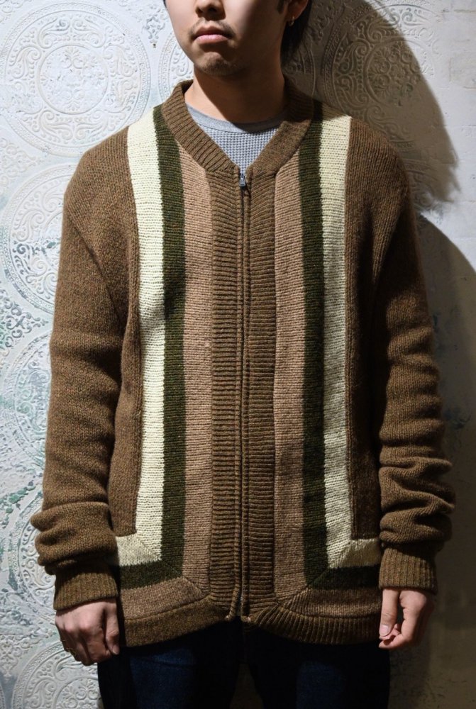 us 1960's wool zip up cardigan