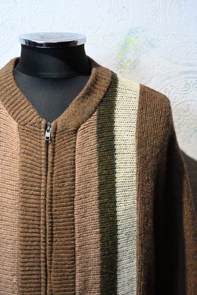 us 1960's wool zip up cardigan