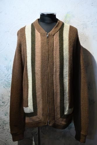 us 1960's wool zip up cardigan