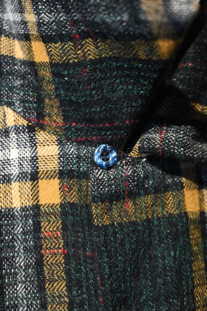 us 1950's~ wool check shirt