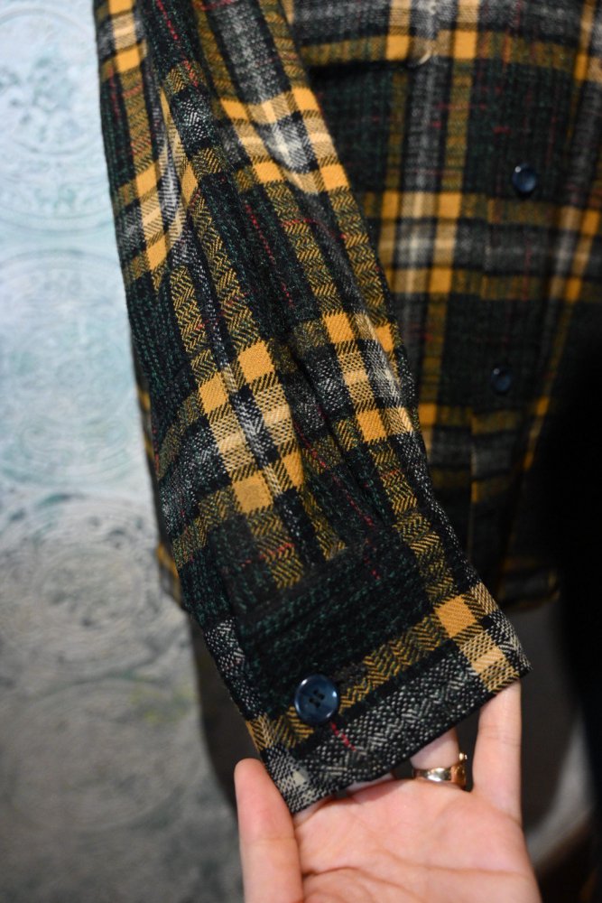 us 1950's~ wool check shirt