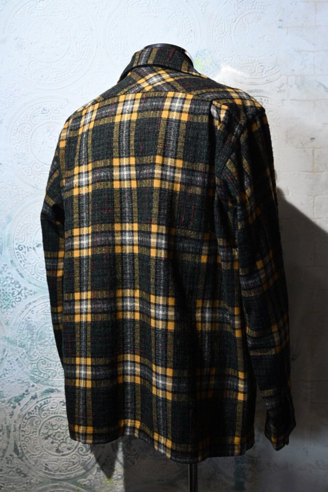 us 1950's~ wool check shirt