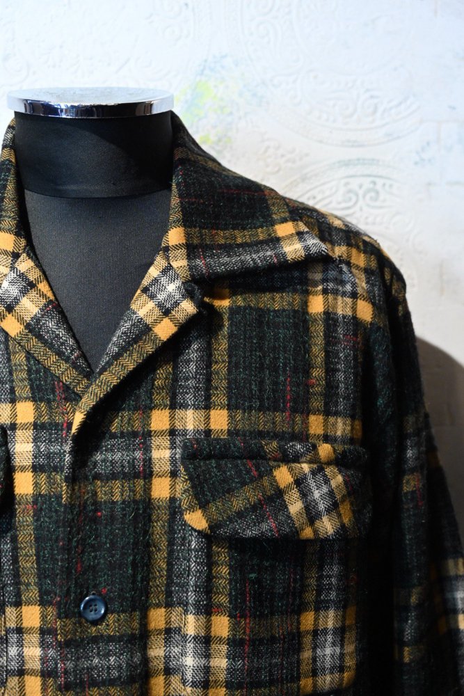 us 1950's~ wool check shirt