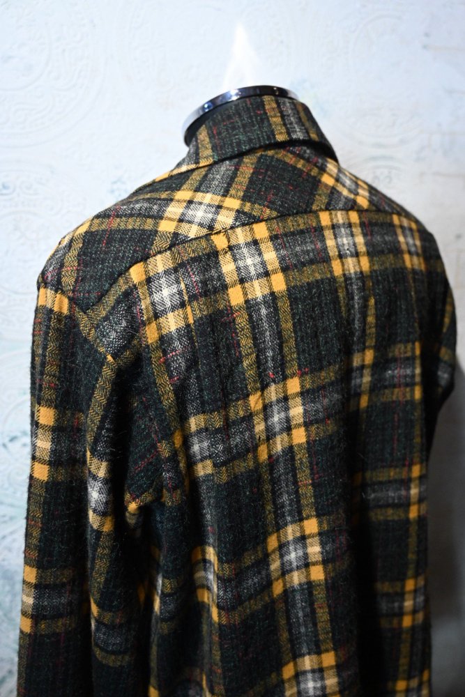 us 1950's~ wool check shirt