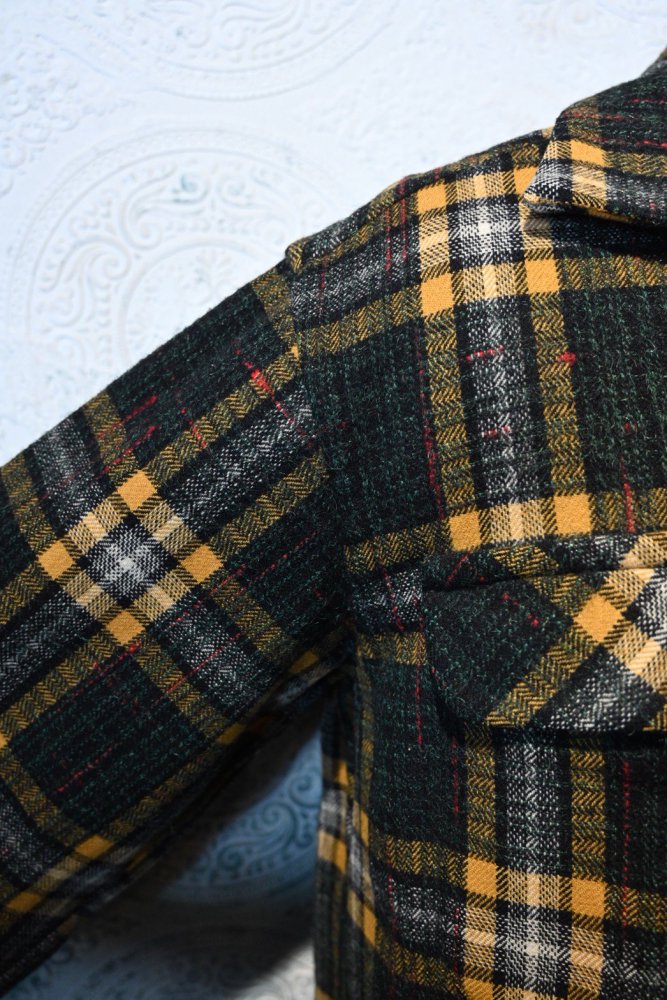 us 1950's~ wool check shirt