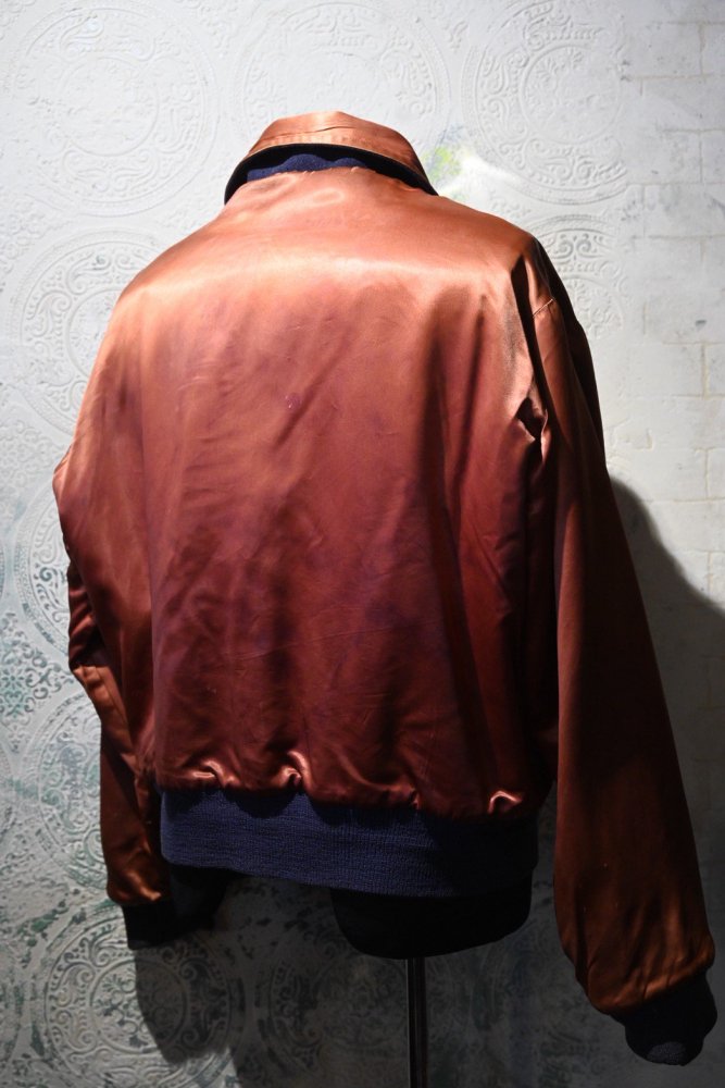 us 1950's~ wool  satin reversible award jacket