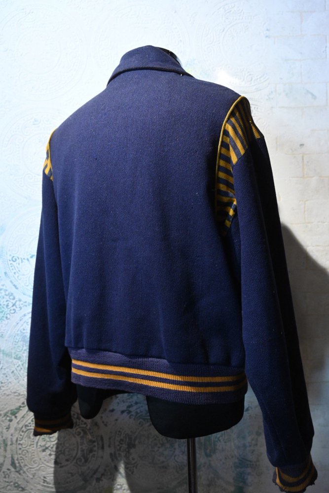 us 1950's~ wool  satin reversible award jacket