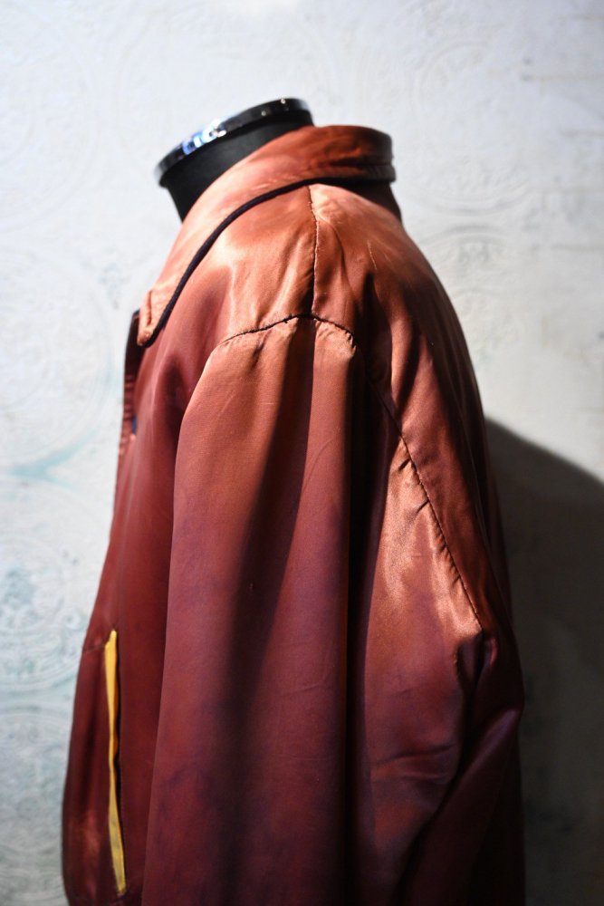 us 1950's~ wool  satin reversible award jacket