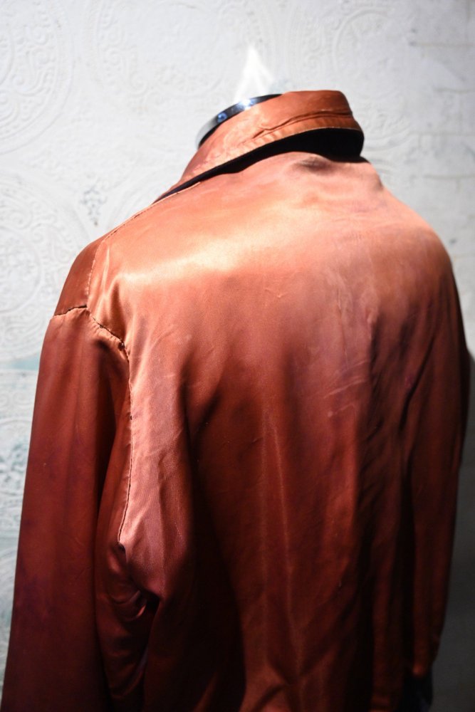 us 1950's~ wool  satin reversible award jacket