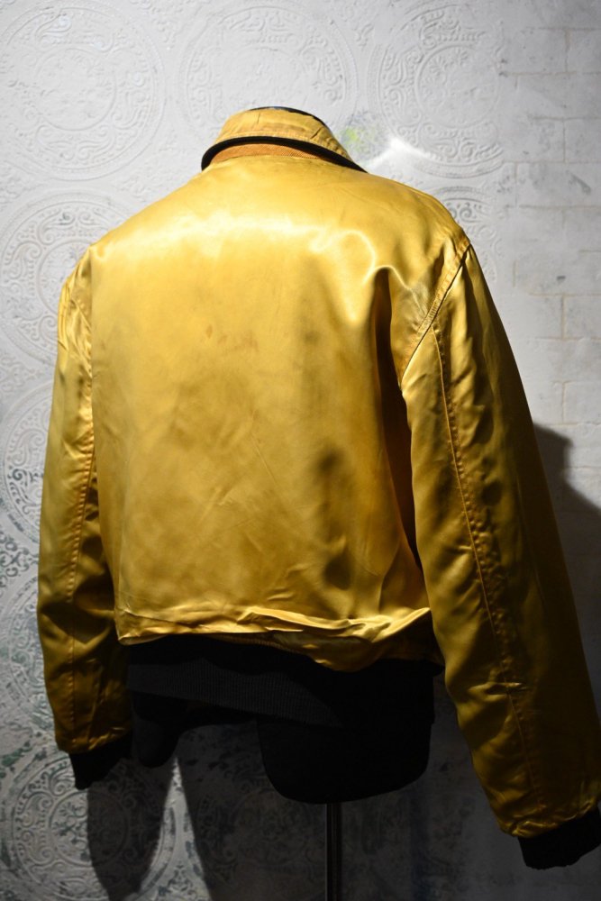 us 1950's~ wool  satin reversible award jacket