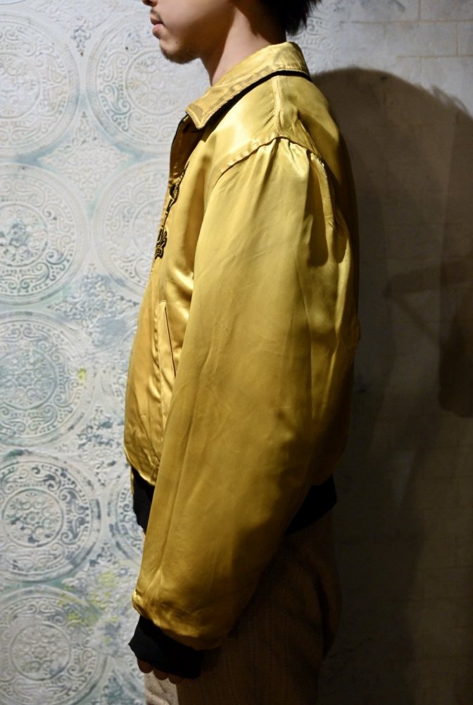 us 1950's~ wool  satin reversible award jacket