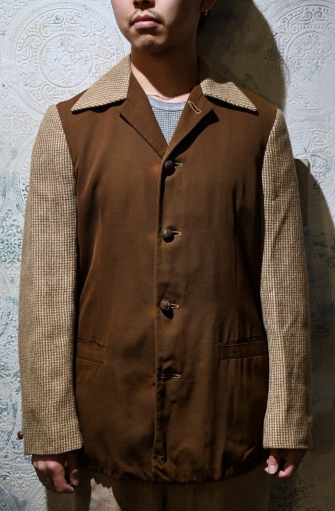 us 1950's wool gabardine  tweed nassau jacket