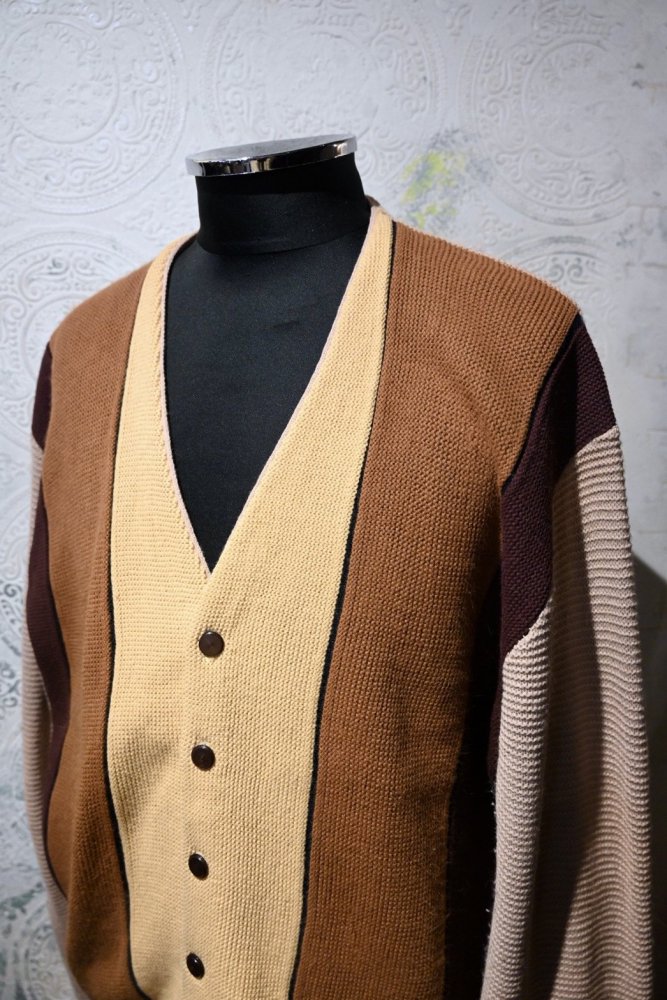 us 1960's~ acrylic knit cardigan