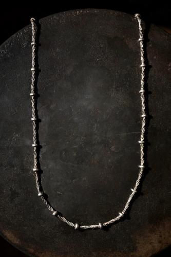 Italy vintage silver chain necklace