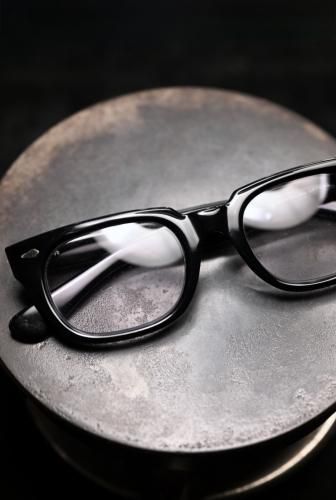 us 1960's "American Optical" ticker tape black glasses