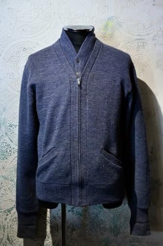 us 1950's~ layered design wool cardigan