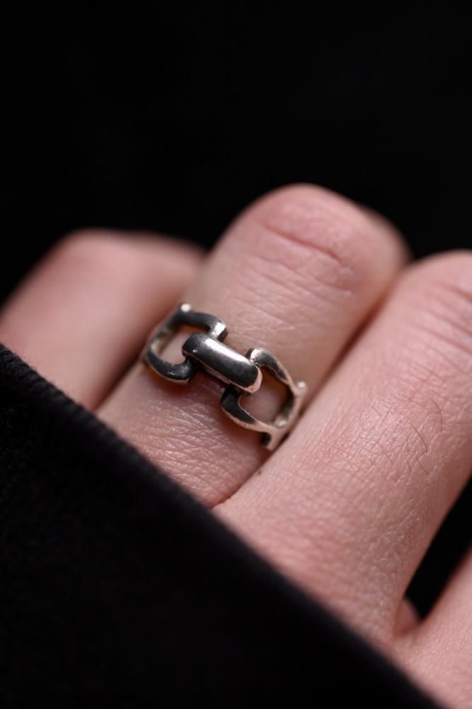 Vintage horse bit silver ring