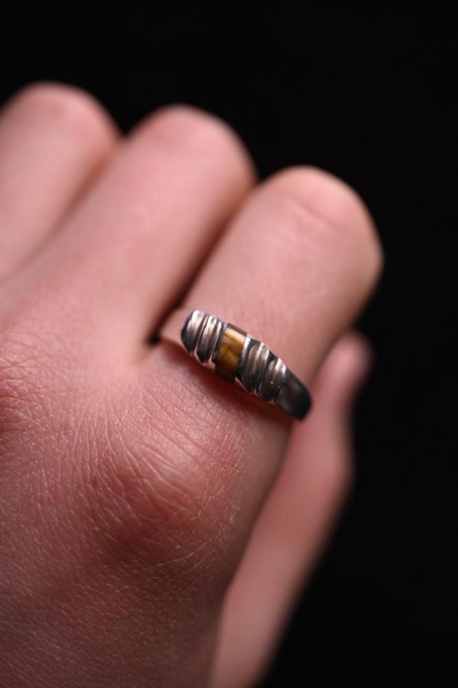 Vintage silver  tiger eye ring