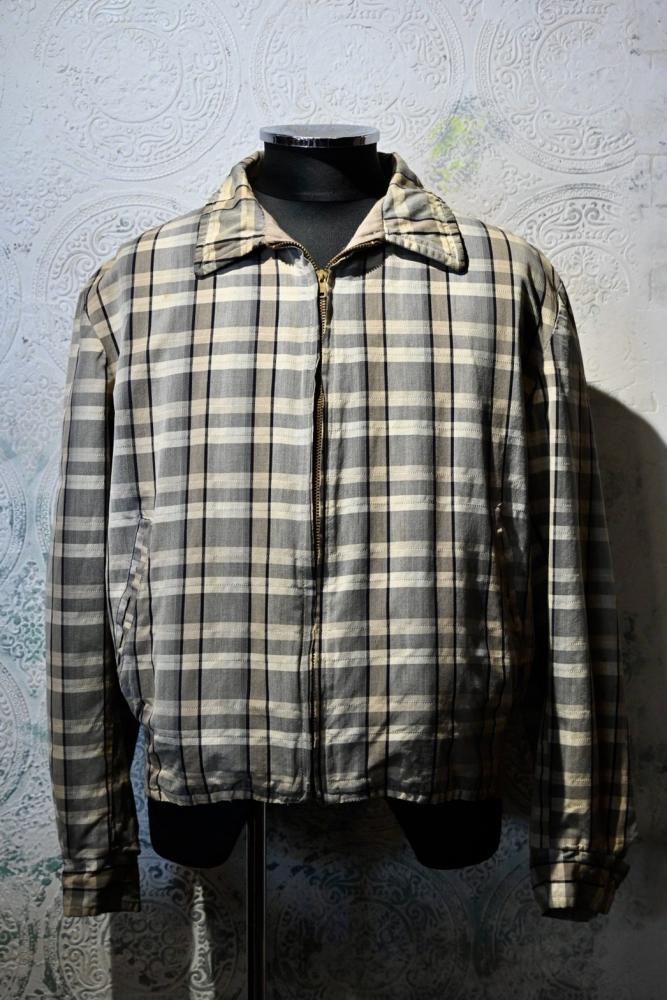 us 1950's~ cotton reversible jacket