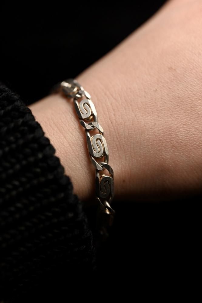 Italy vintage silver chain bracelet