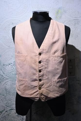 us 1960's "Mcgregor" grunge pink corduroy gilet