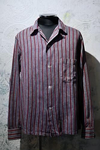 us 1950's~ "Van Heusen" stripe rayon shirt