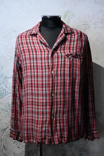 us 1960's "Pilgrim" rayon check shirt