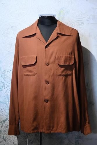 us 1950's "Pilgrim" rayon silk shirt 17 1/2