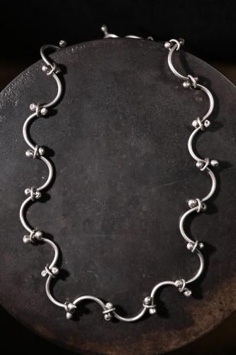 Mexico vintage silver chain necklace