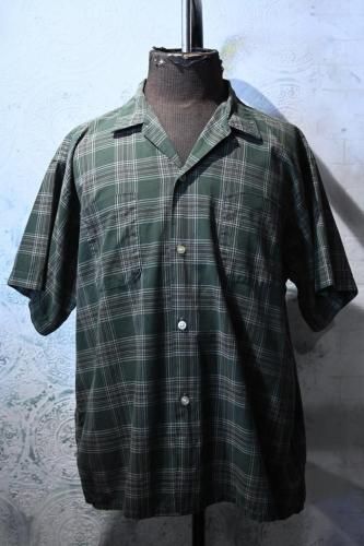 us 1960's~ check s/s shirt